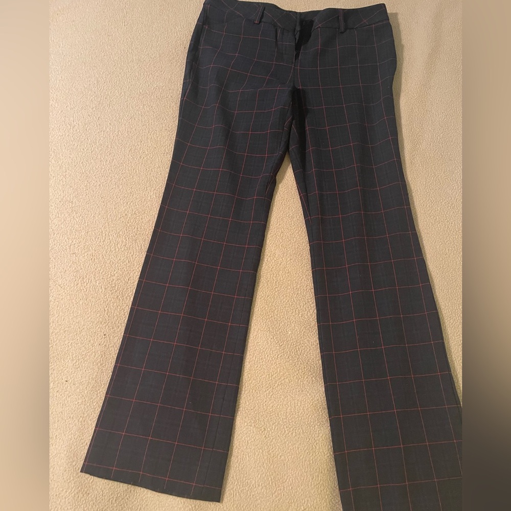 Express Editor Red pin strip pant. Size 8R